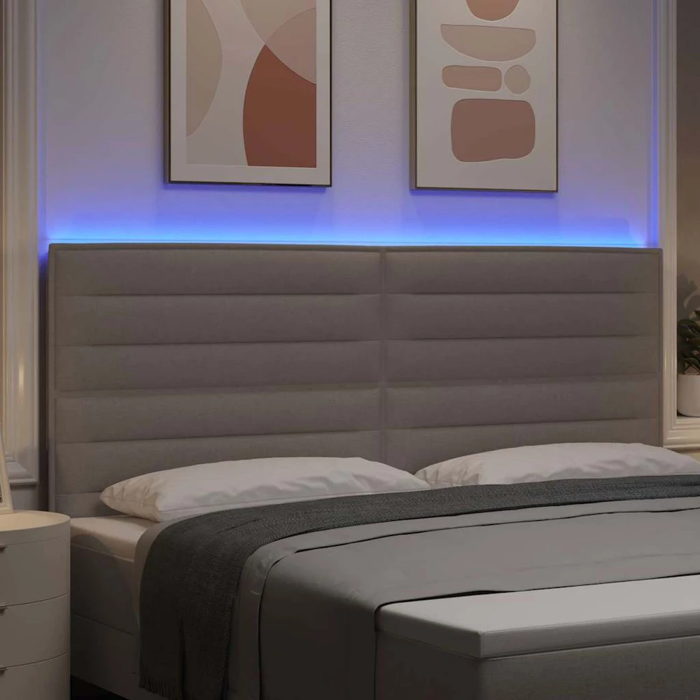 LED galvūgalis Taupe audinys