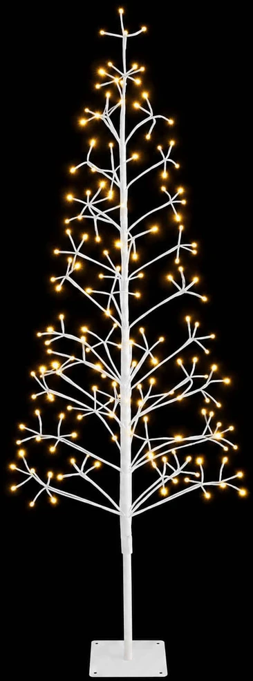 LED girliandų Kalėdų eglutė Balta 18 x 18 x 150 cm Plienas