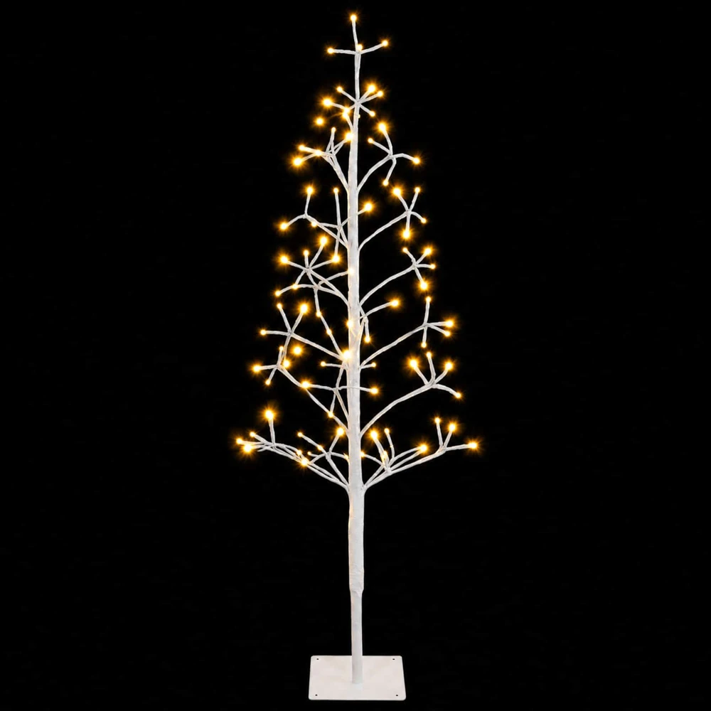 LED girliandų Kalėdų eglutė Balta 18 x 18 x 120 cm Plienas