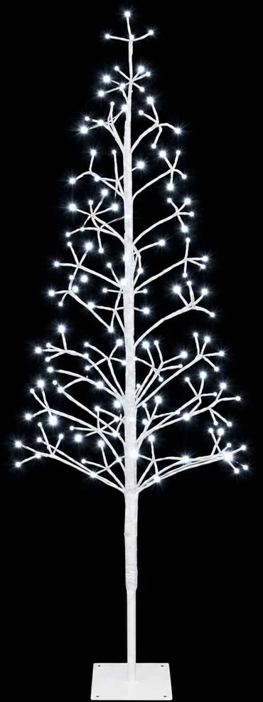 LED girliandų Kalėdų eglutė Balta 18 x 18 x 150 cm Plienas