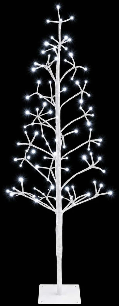 LED girliandų Kalėdų eglutė Balta 18 x 18 x 120 cm Plienas
