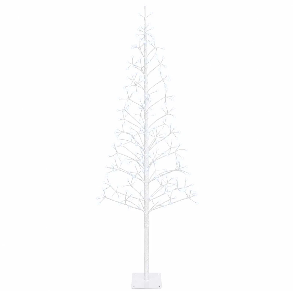 LED girliandų Kalėdų eglutė Balta 180 cm Plienas 196 LED