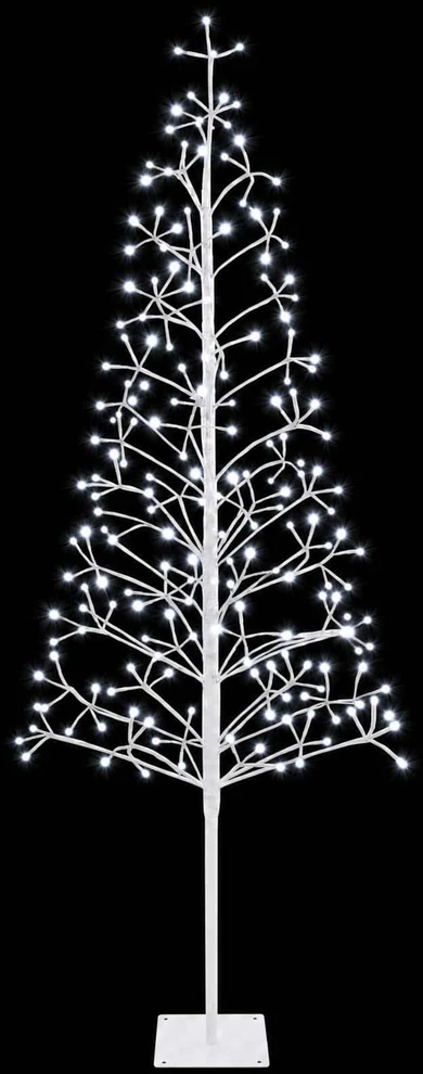 LED girliandų Kalėdų eglutė Balta 180 cm Plienas 196 LED