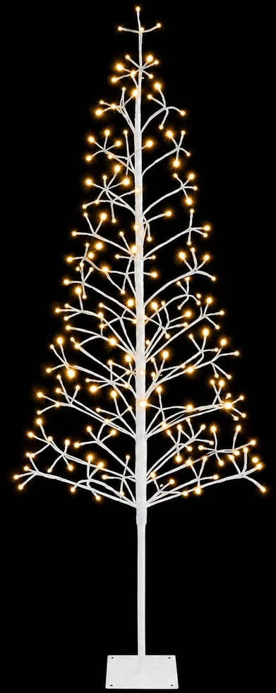 LED girliandų Kalėdų eglutė Balta 20 x 20 x 180 cm Plienas
