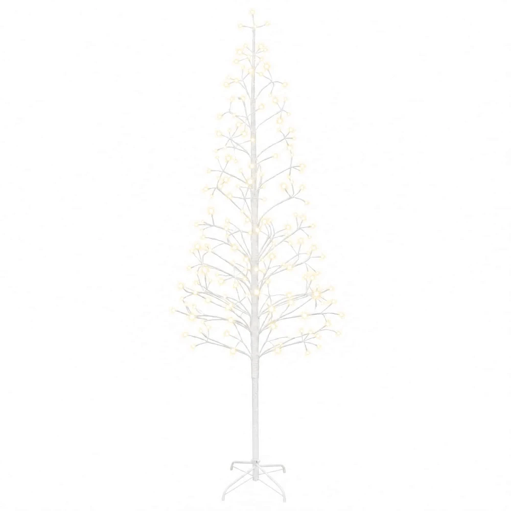 LED girliandų Kalėdų eglutė Balta 210 cm Plienas 228 LED