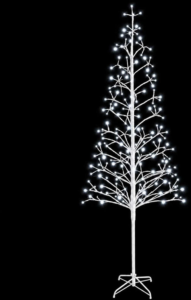 LED girliandų Kalėdų eglutė Balta 47 x 240 cm Plienas 268 LED