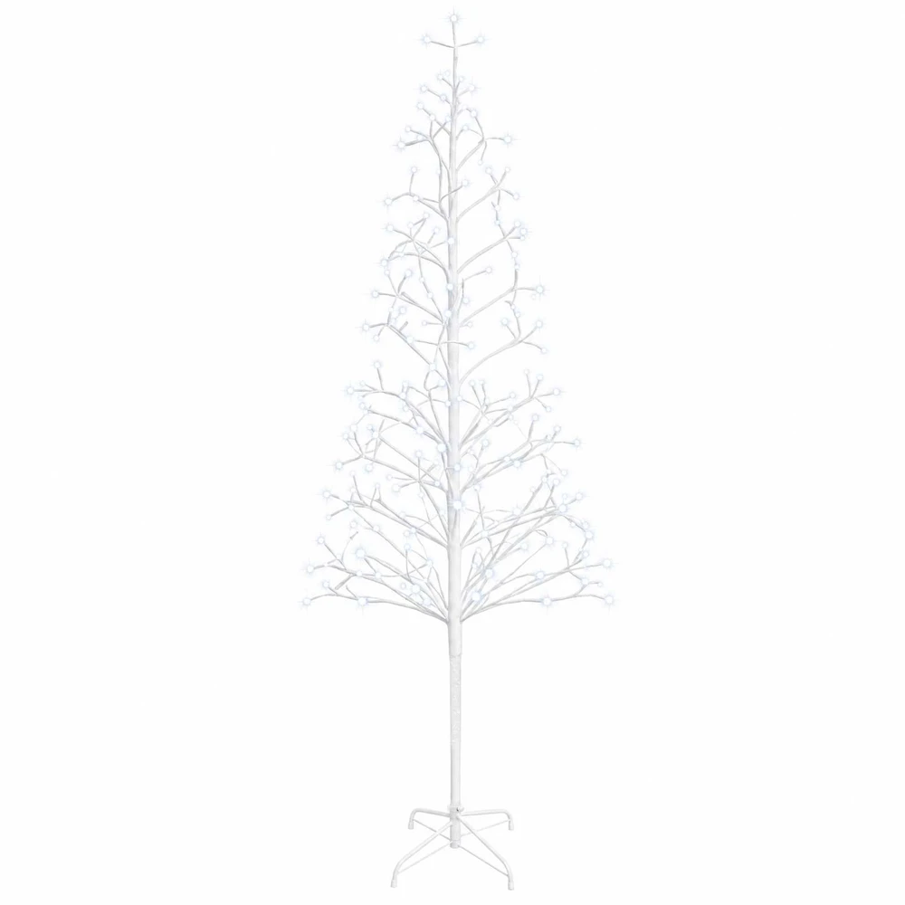 LED girliandų Kalėdų eglutė Balta 47 x 240 cm Plienas 268 LED