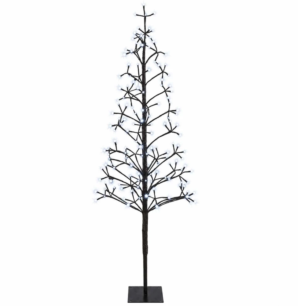 LED girliandų Kalėdų eglutė Juoda 18 x 18 x 150 cm Plienas