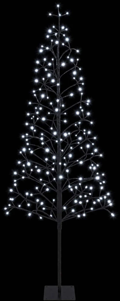 LED girliandų Kalėdų eglutė Juoda 180 cm Plienas 196 LED