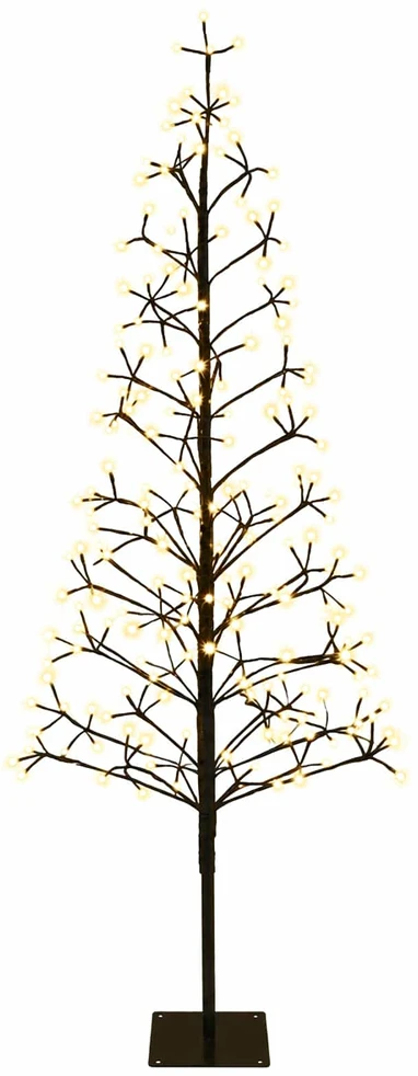 LED girliandų Kalėdų eglutė Juoda 20 x 20 x 180 cm Plienas