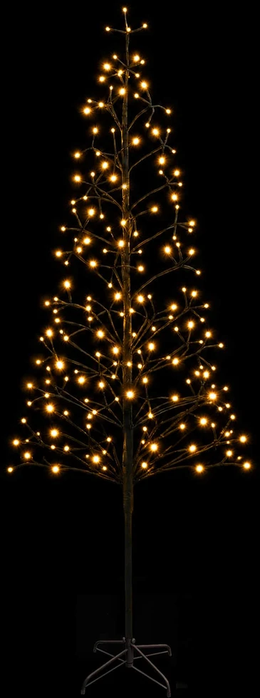 LED girliandų Kalėdų eglutė Juoda 240 cm Plienas 268 LED