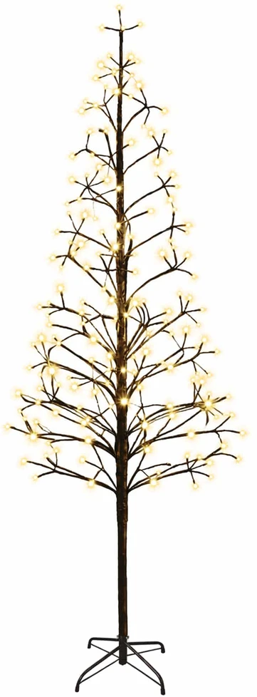 LED girliandų Kalėdų eglutė Juoda 47 x 210 cm Plienas 228 LED