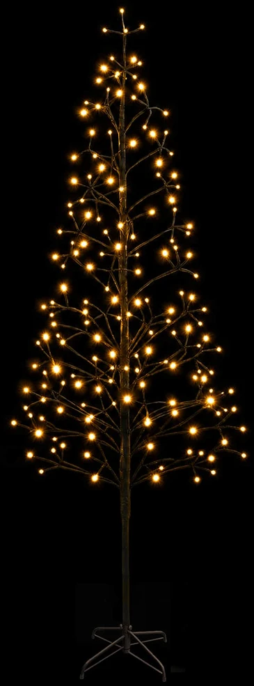 LED girliandų Kalėdų eglutė Juoda 47 x 210 cm Plienas 228 LED
