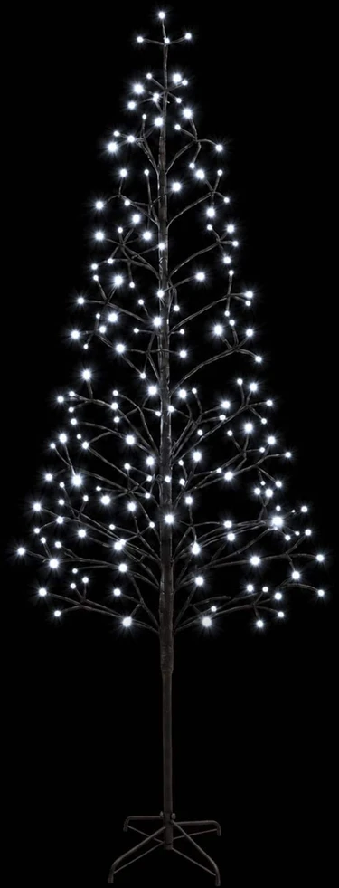 LED girliandų Kalėdų eglutė Juoda 47 x 210 cm Plienas 228 LED