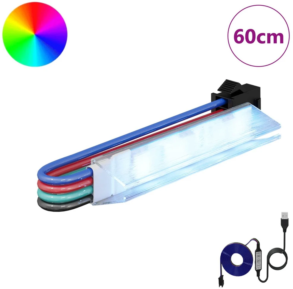 LED juosta 12 vnt. Juoda ir Balta Varis ir plastikas