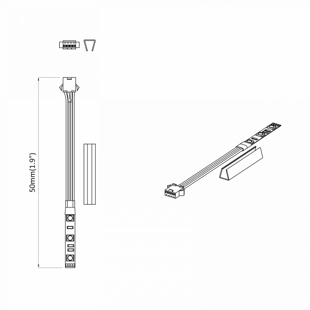 LED juosta 12 vnt. Juoda ir daugiaspalvė Varis ir plastikas