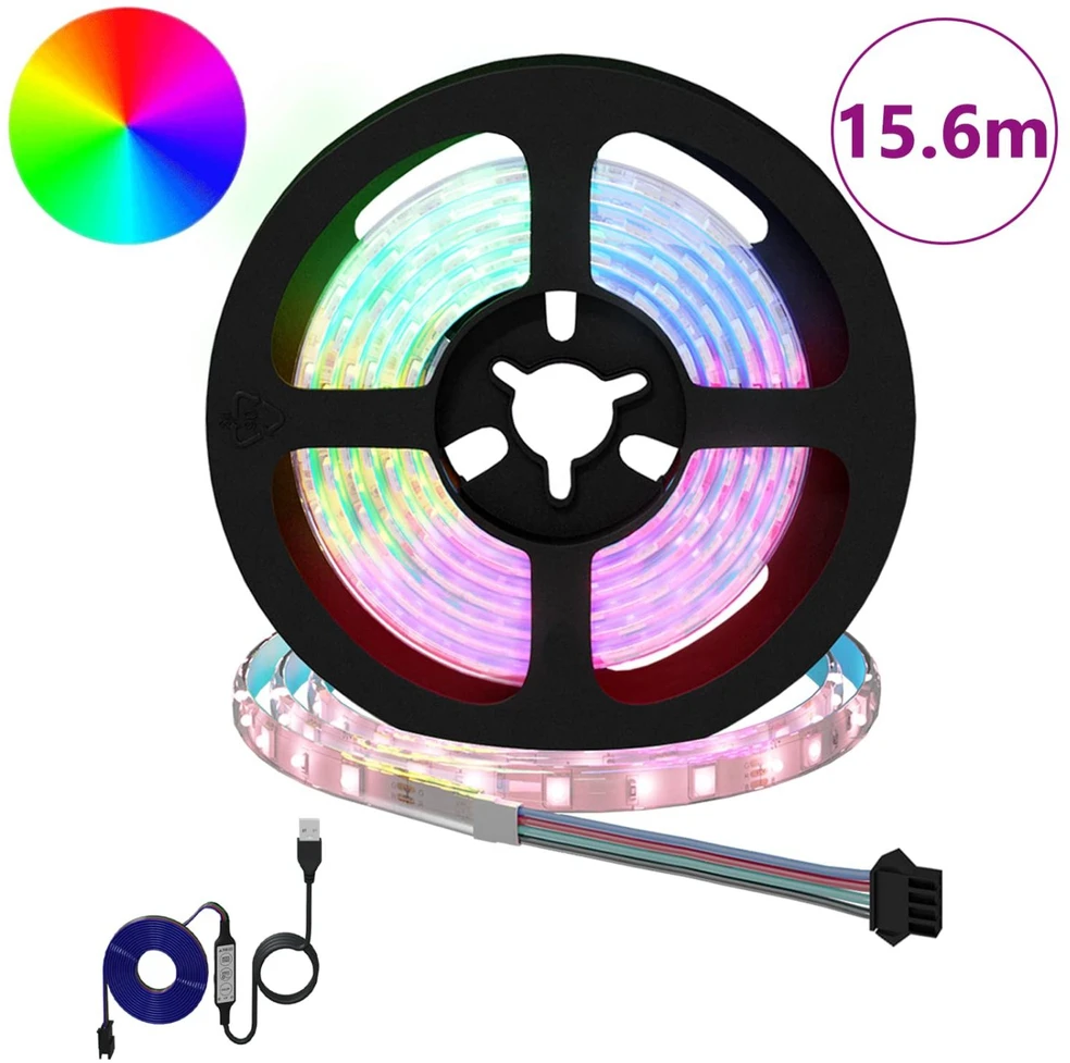 LED juosta 12 vnt. Juoda ir permatoma Varis ir plastikas