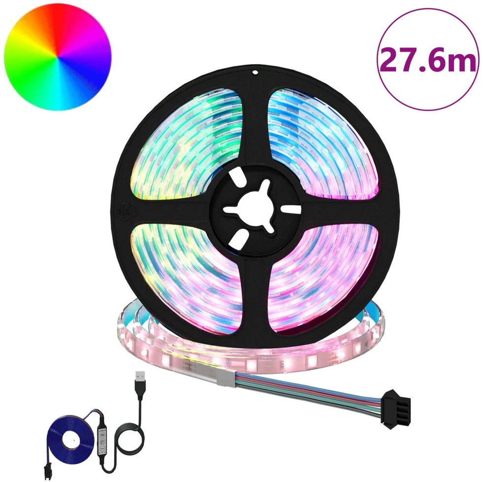 LED juosta 12 vnt. Juoda ir permatoma Varis ir plastikas