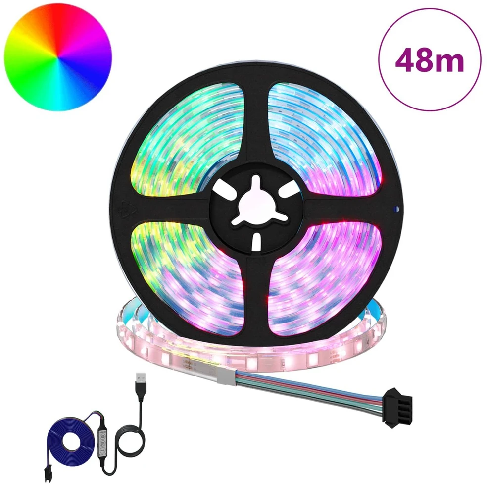 LED juosta 12 vnt. Juoda ir permatoma Varis ir plastikas