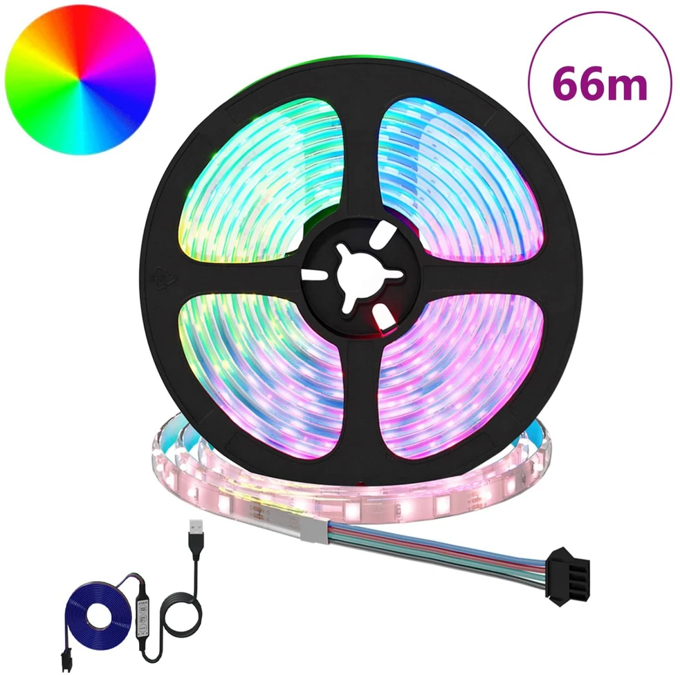 LED juosta 12 vnt. Juoda ir permatoma Varis ir plastikas