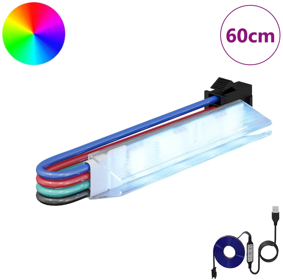 LED juosta 12 vnt. Juoda ir Balta Varis ir plastikas