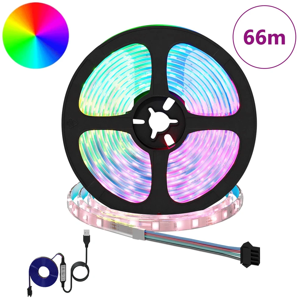 LED juosta 12 vnt. Juoda ir permatoma Varis ir plastikas