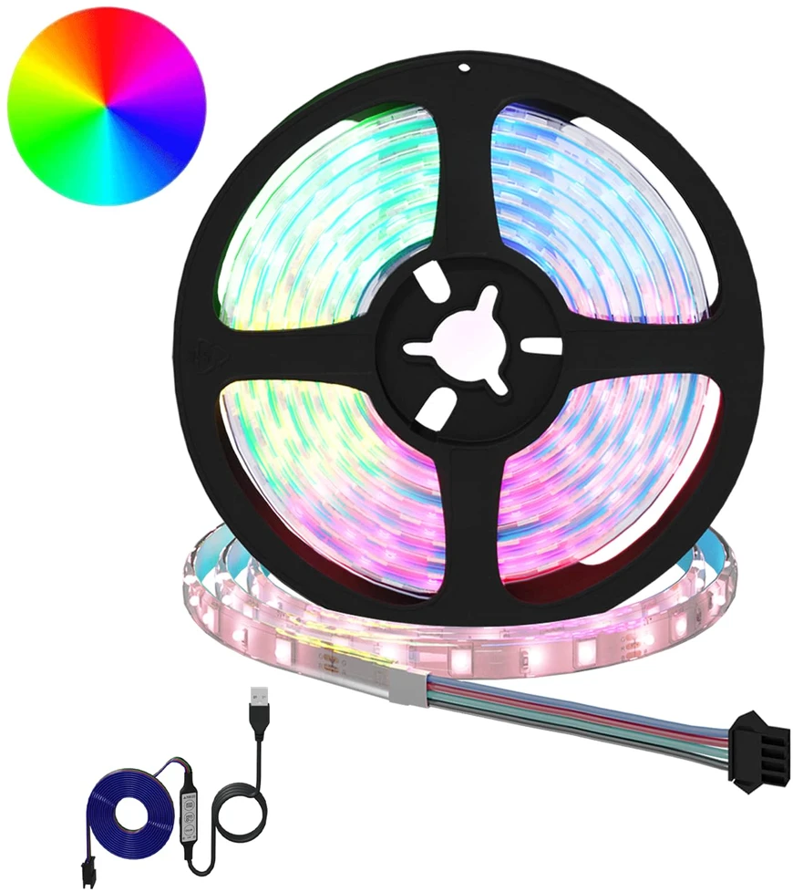 LED juosta 12 vnt. Juoda ir permatoma Varis ir plastikas