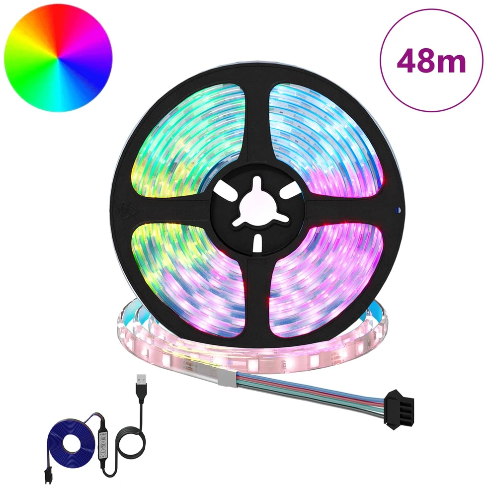 LED juosta 12 vnt. Juoda ir permatoma Varis ir plastikas