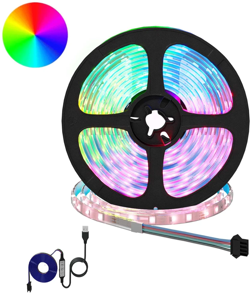 LED juosta 12 vnt. Juoda ir permatoma Varis ir plastikas