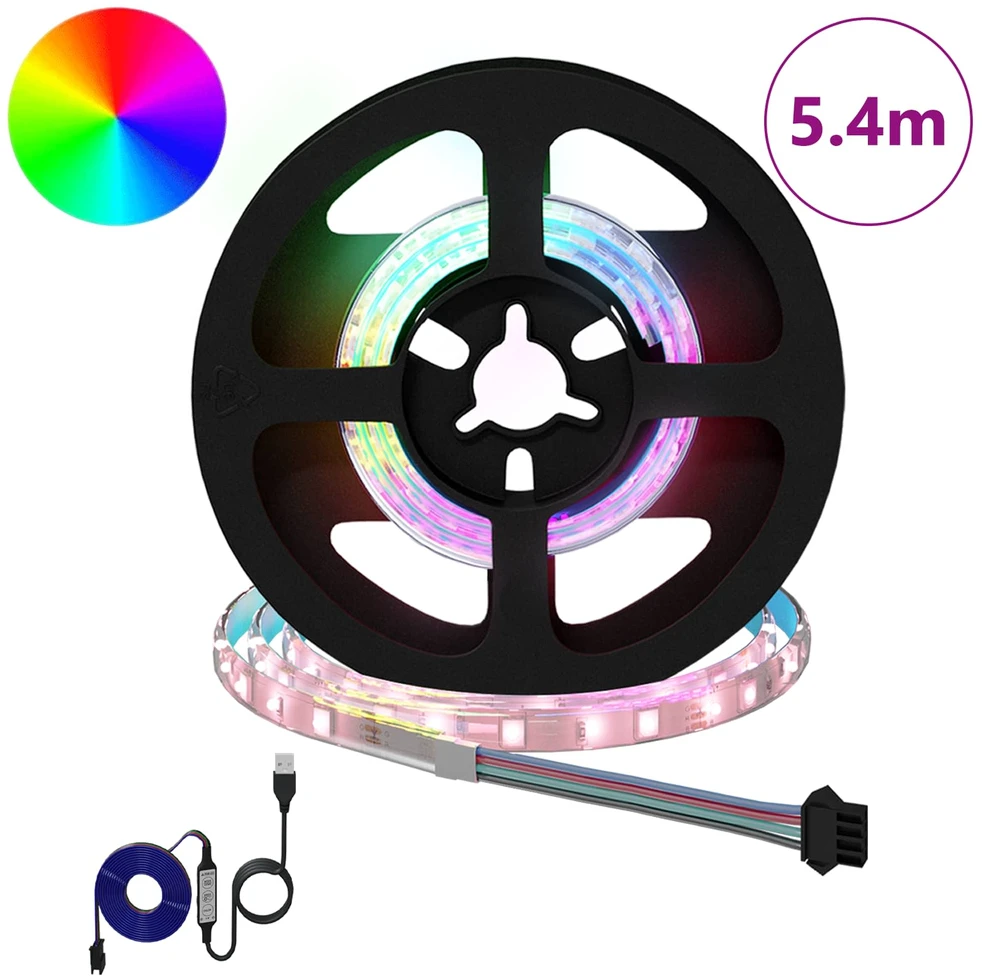 LED juosta 12 vnt. Juoda ir permatoma Varis ir plastikas