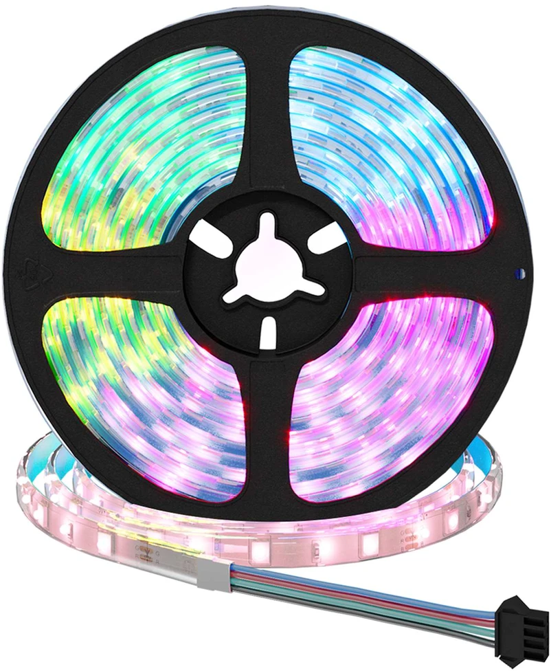 LED juosta 12 vnt. Juoda ir permatoma Varis ir plastikas