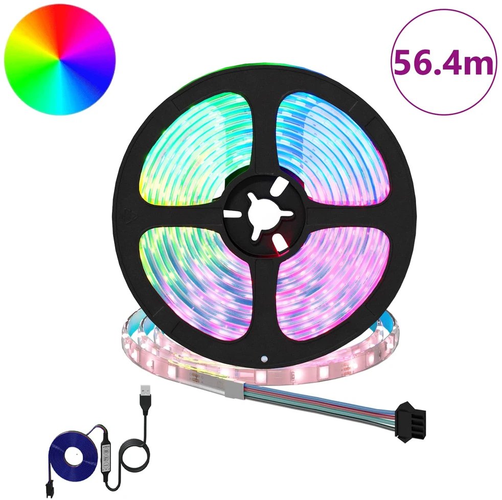 LED juosta 12 vnt. Juoda ir permatoma Varis ir plastikas