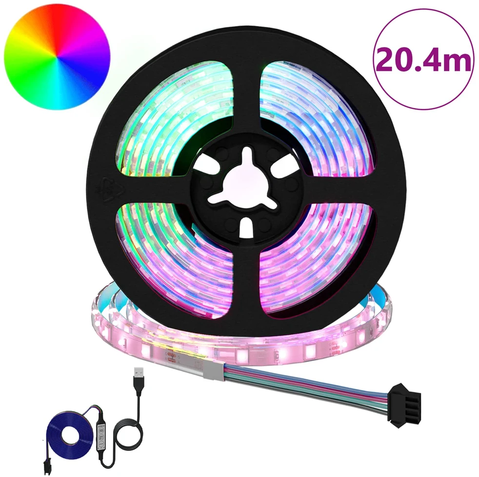 LED juosta 12 vnt. Juoda ir permatoma Varis ir plastikas