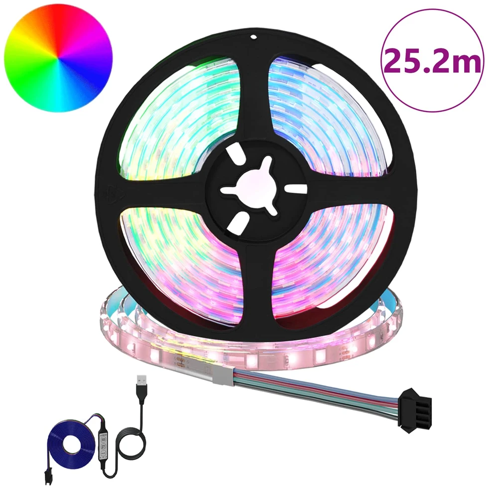 LED juosta 12 vnt. Juoda ir permatoma Varis ir plastikas