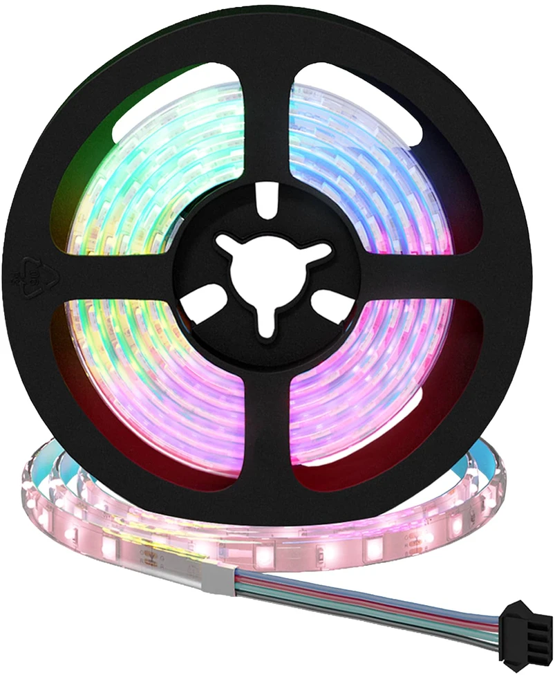 LED juosta 12 vnt. Juoda ir permatoma Varis ir plastikas
