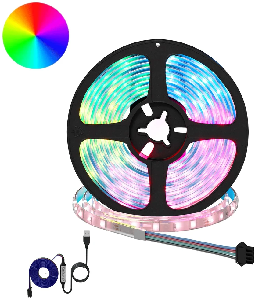 LED juosta 12 vnt. Juoda ir permatoma Varis ir plastikas