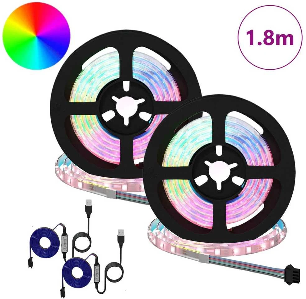 LED juosta 2 vnt. Juoda ir permatoma Varis ir plastikas