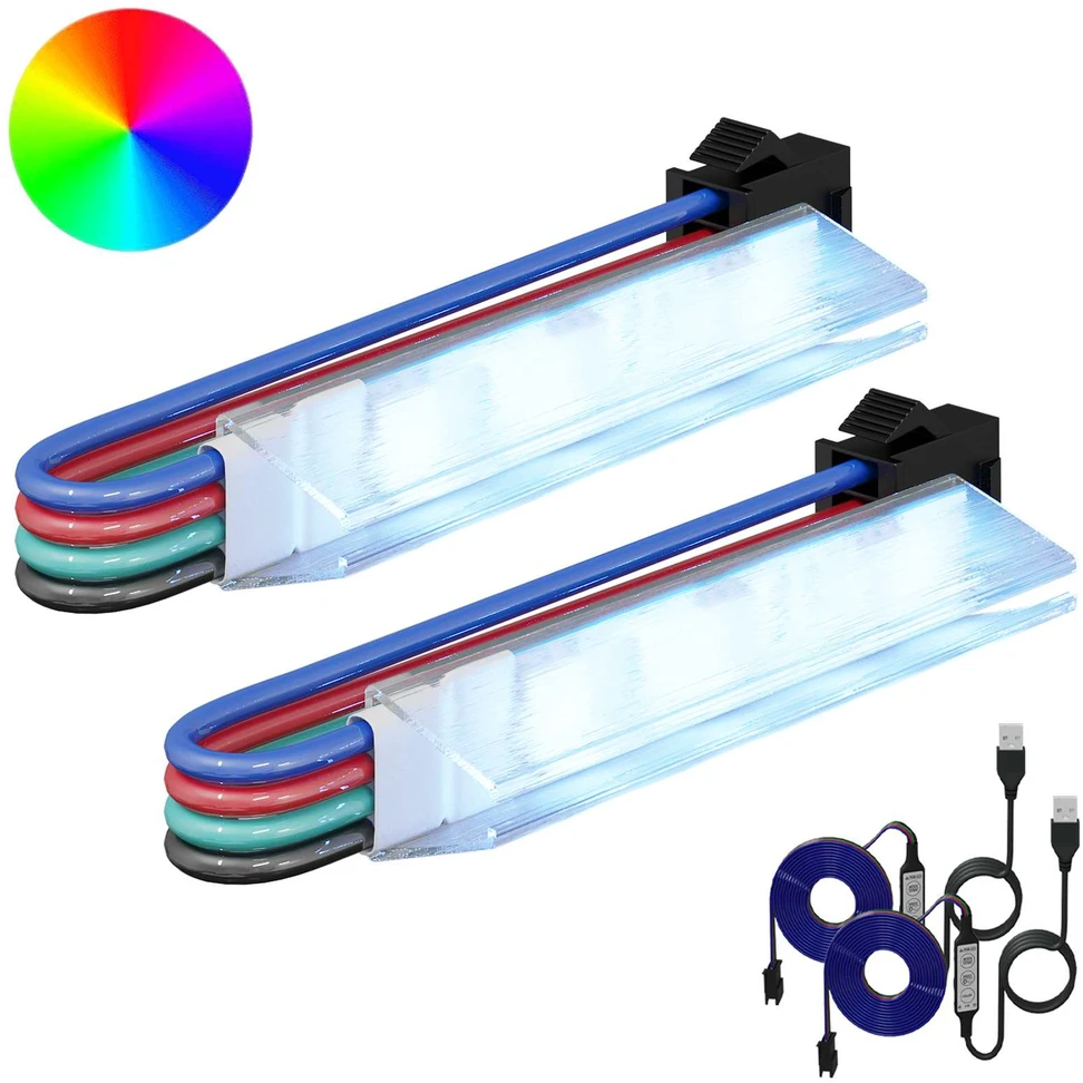 LED juosta 2 vnt. Juoda ir Balta Varis ir plastikas