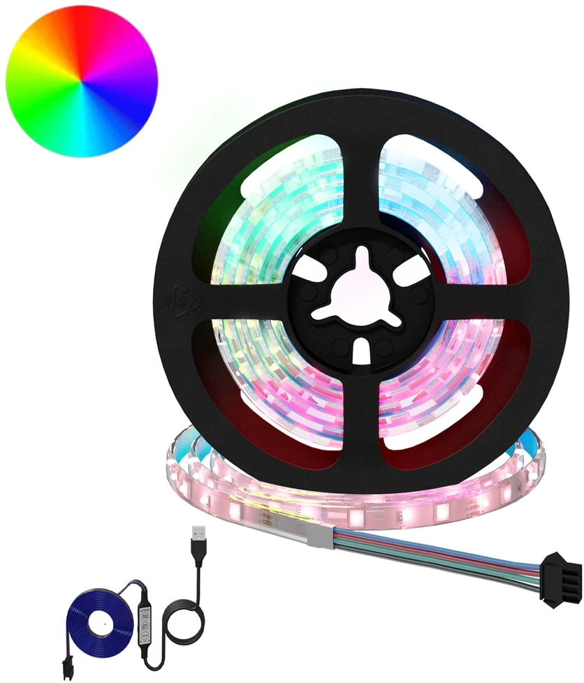 LED juosta 2 vnt. Juoda ir permatoma Varis ir plastikas