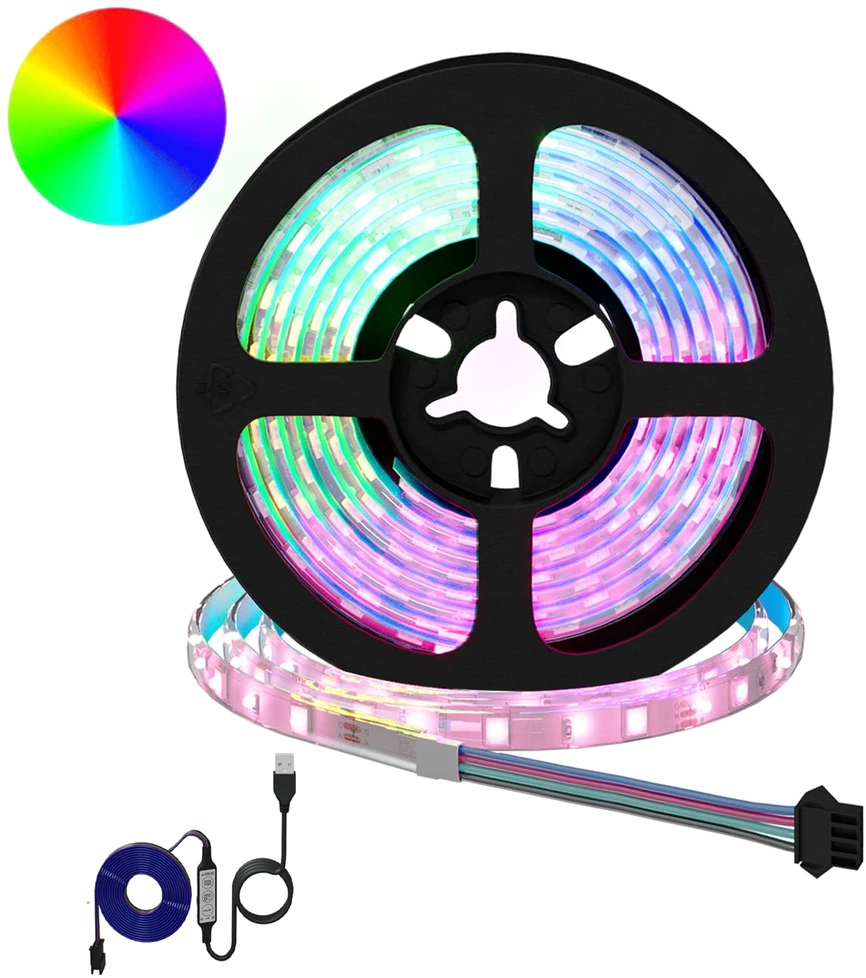 LED juosta 2 vnt. Juoda ir permatoma Varis ir plastikas
