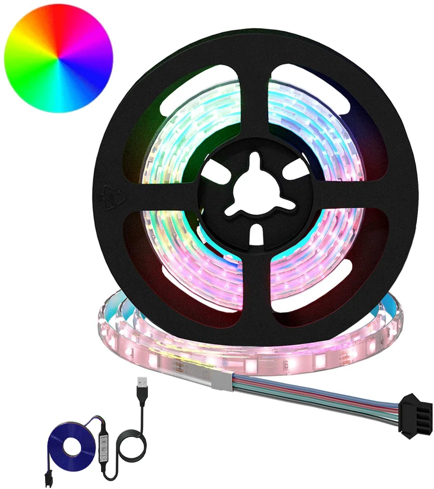 LED juosta 2 vnt. Juoda ir permatoma Varis ir plastikas