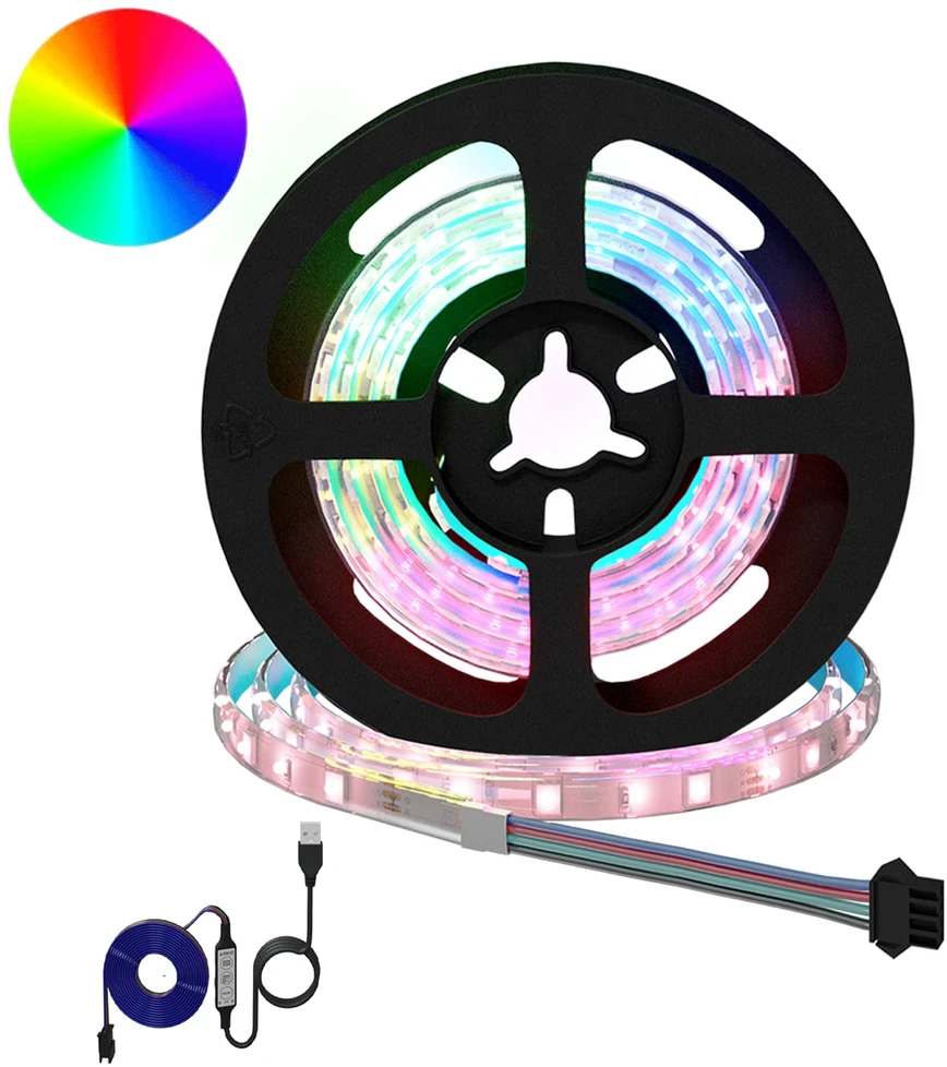 LED juosta 2 vnt. Juoda ir permatoma Varis ir plastikas