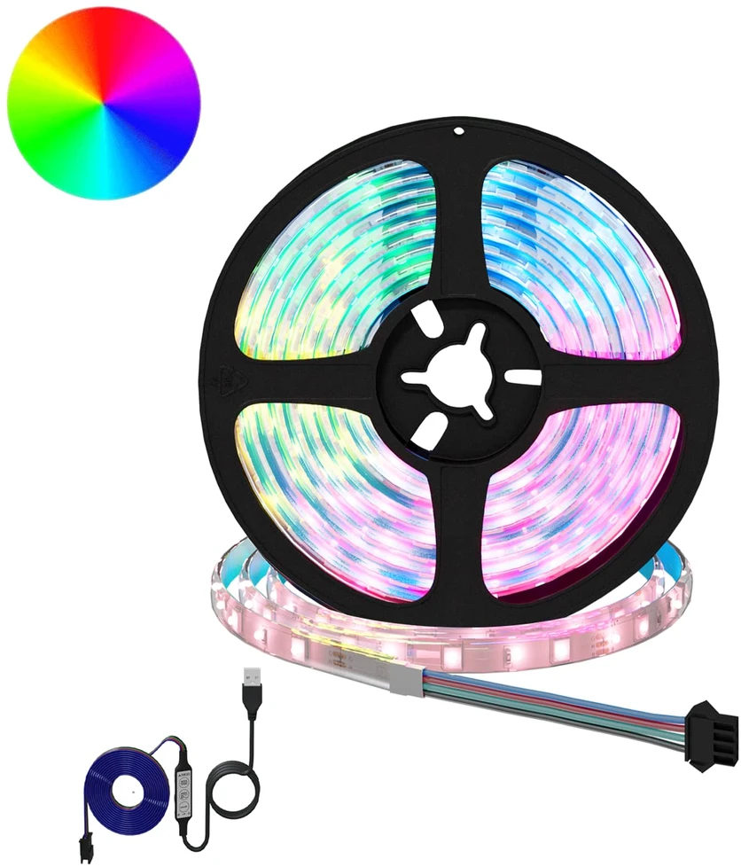 LED juosta 2 vnt. Juoda ir permatoma Varis ir plastikas