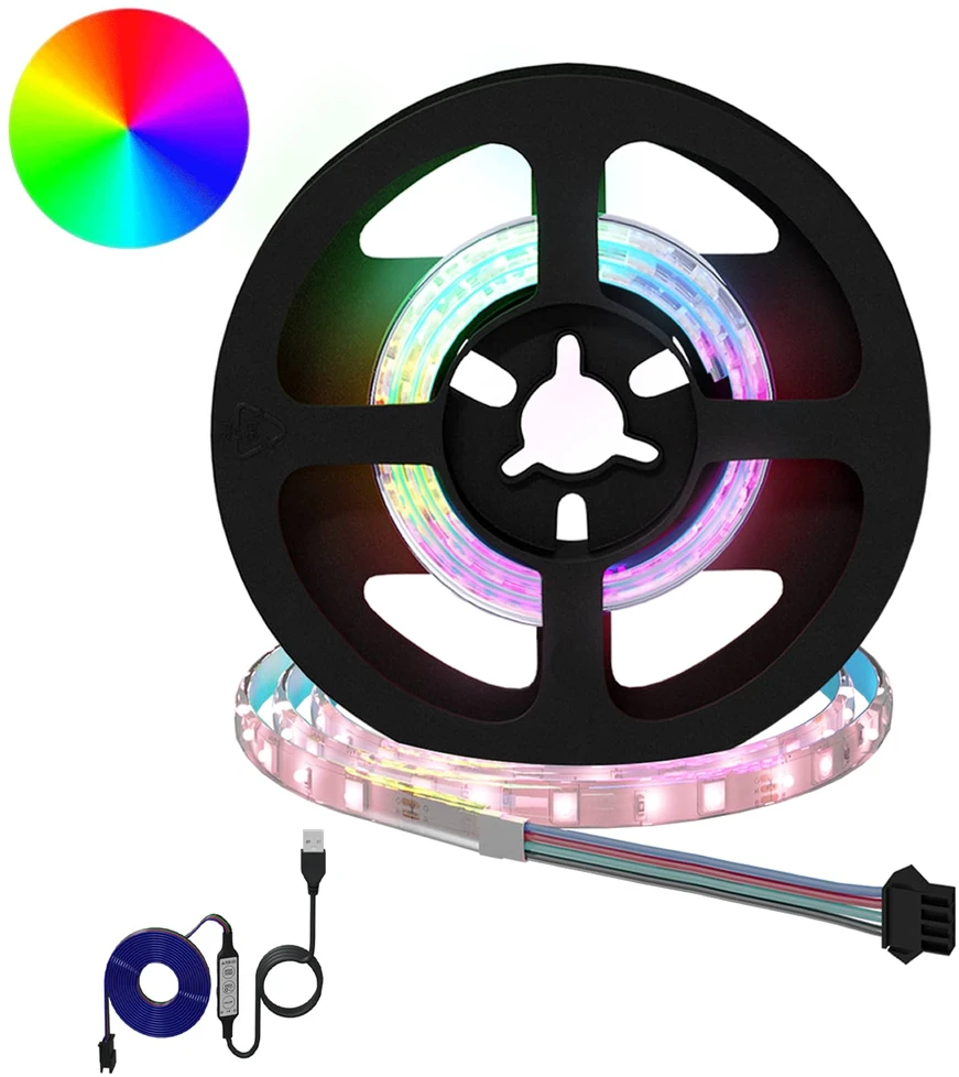 LED juosta 2 vnt. Juoda ir permatoma Varis ir plastikas