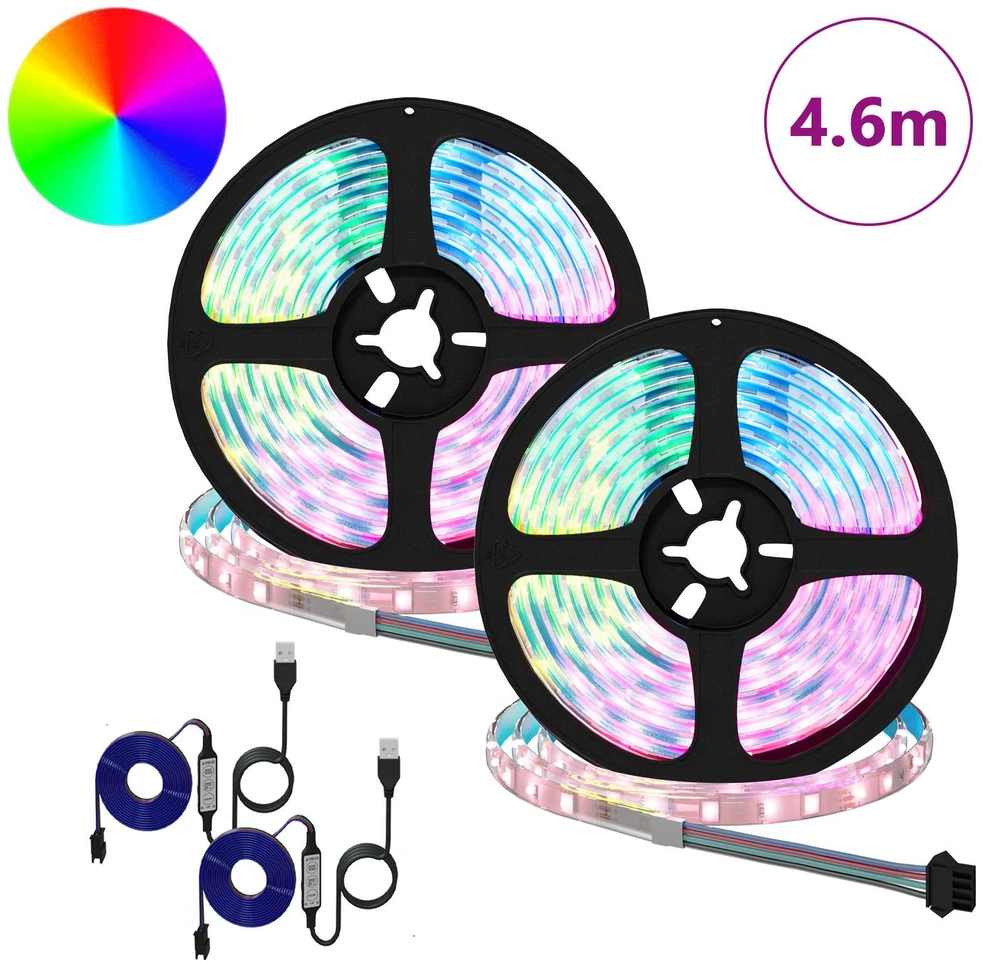 LED juosta 2 vnt. Juoda ir permatoma Varis ir plastikas