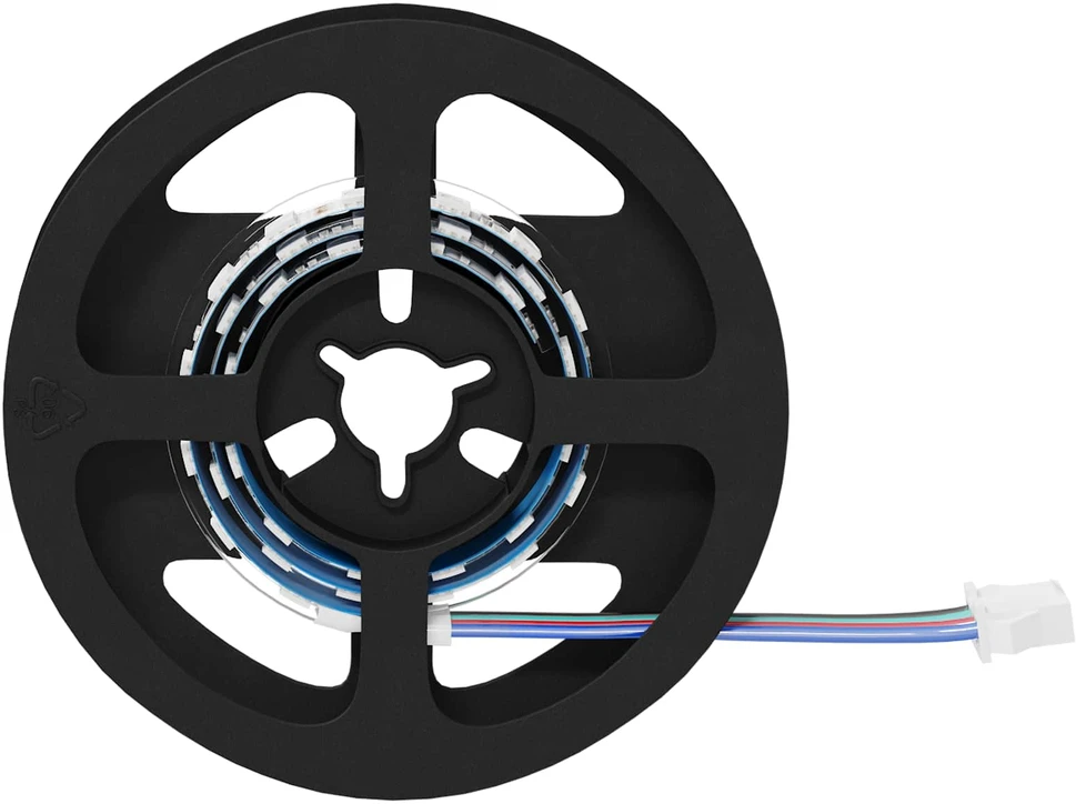 LED juosta 2 vnt. Juoda ir permatoma Varis ir plastikas