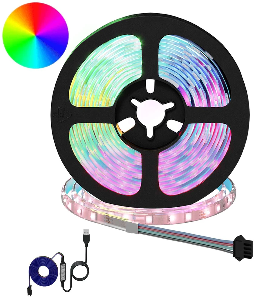 LED juosta 2 vnt. Juoda ir permatoma Varis ir plastikas