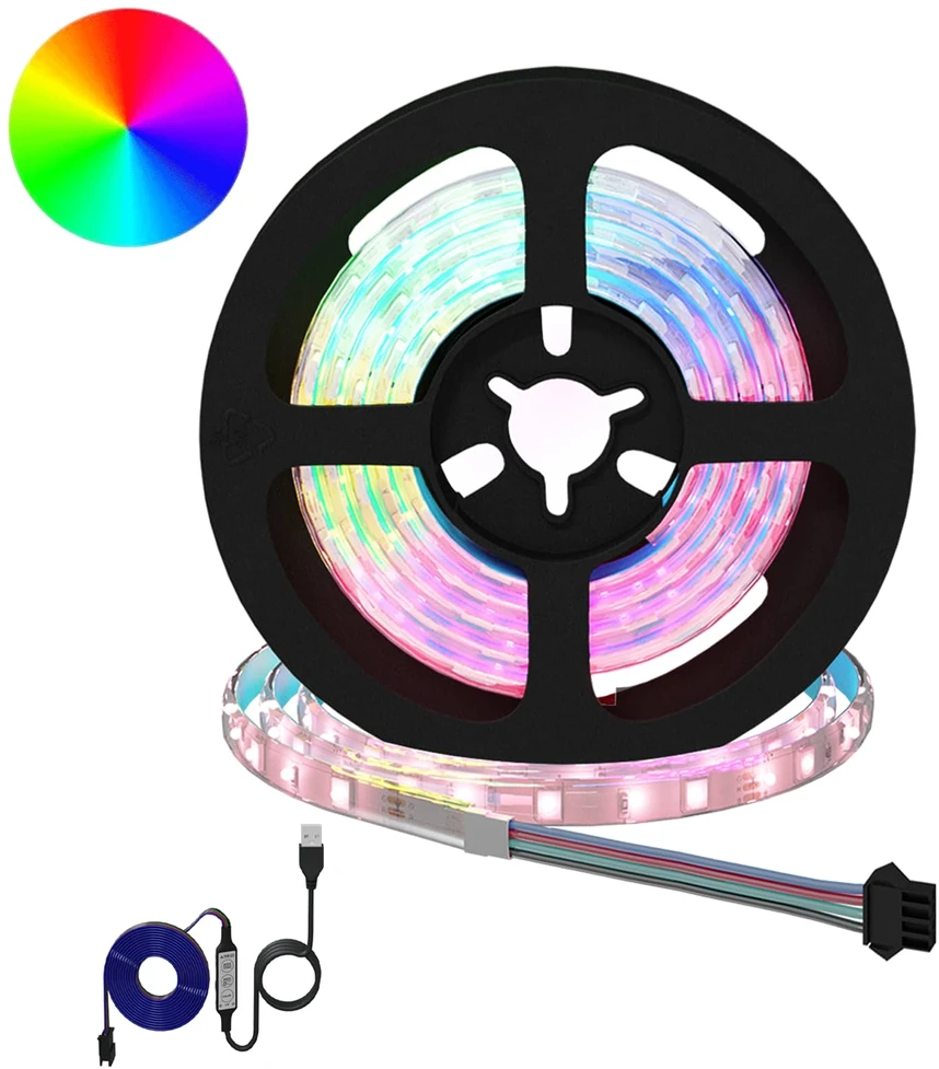 LED juosta 2 vnt. Juoda ir permatoma Varis ir plastikas