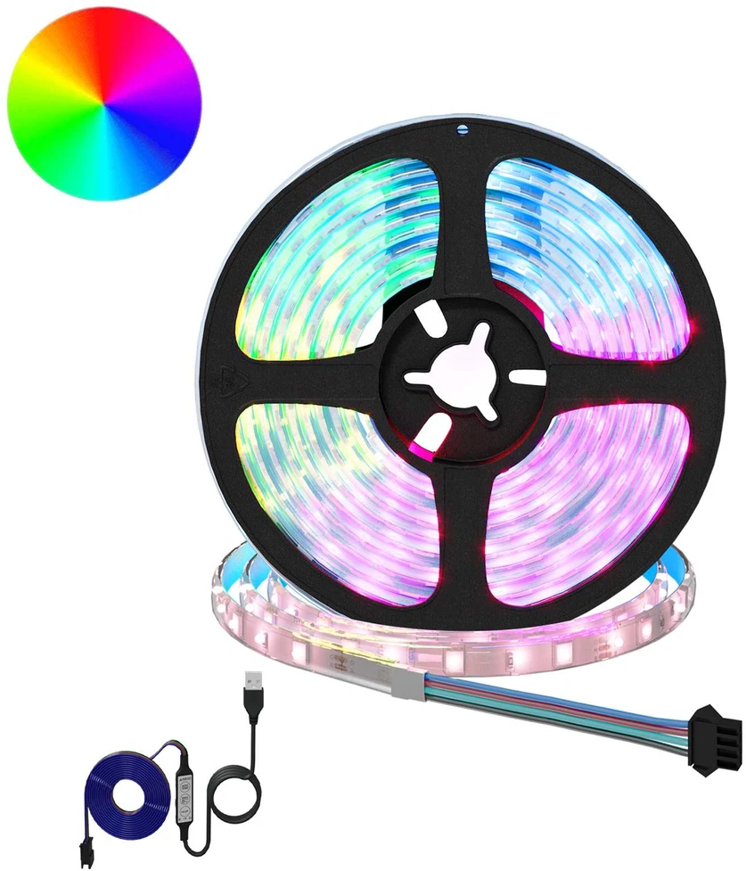 LED juosta 2 vnt. Juoda ir permatoma Varis ir plastikas