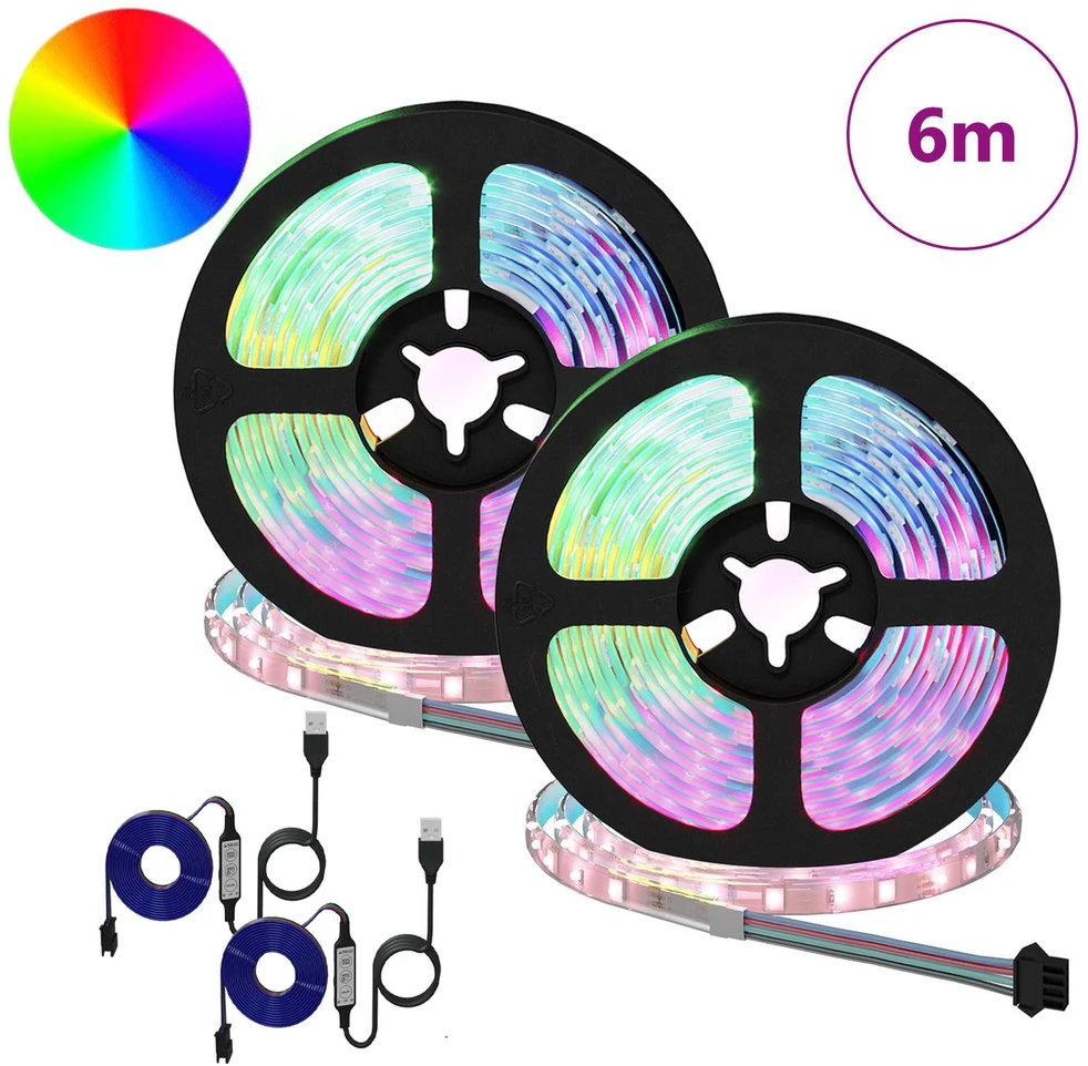LED juosta 2 vnt. Juoda ir permatoma Varis ir plastikas